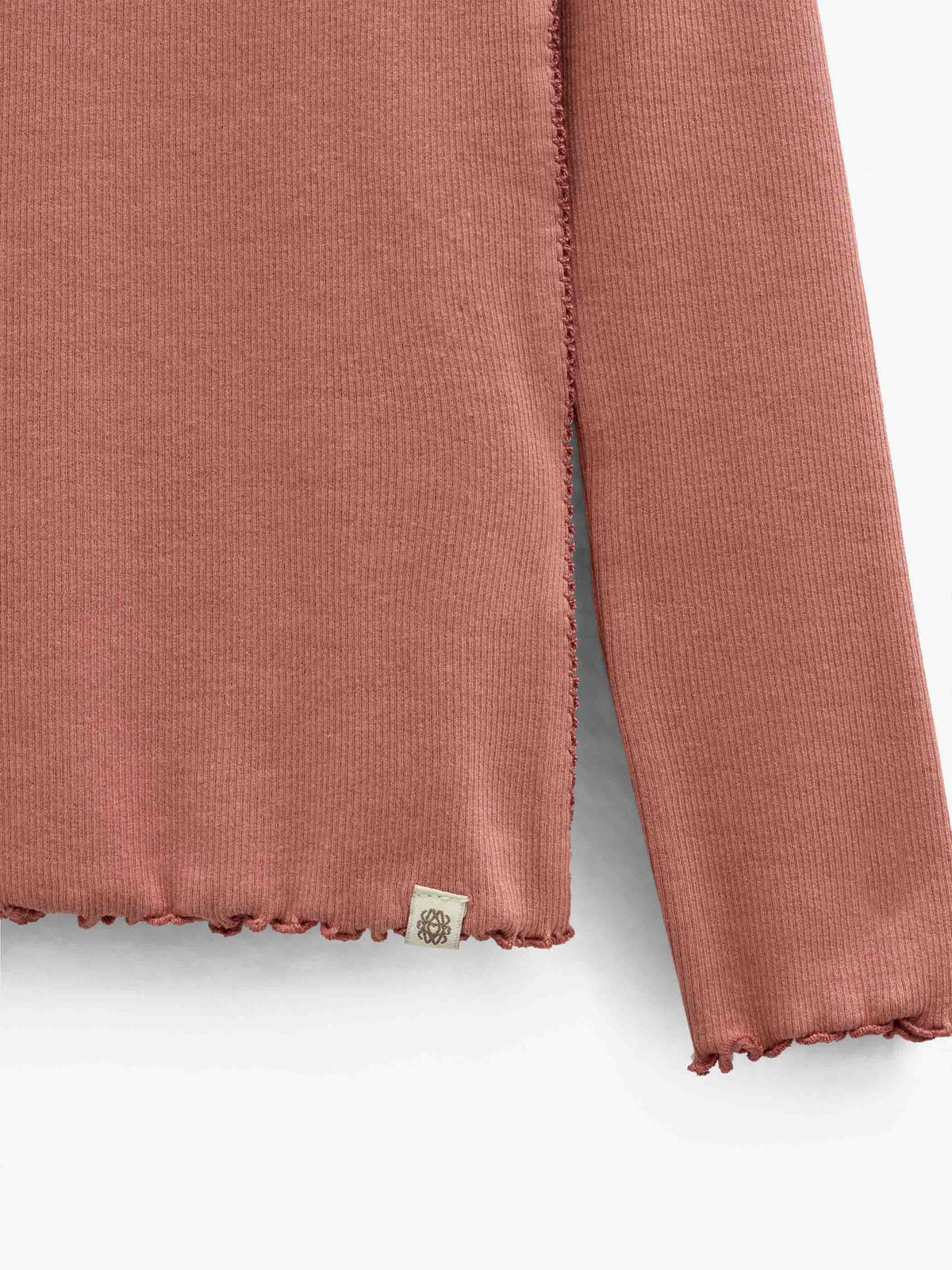 Ribbed Modal-Blend Long-Sleeve T-Shirt - Tween - Dusty Rose | 101560 Lottie