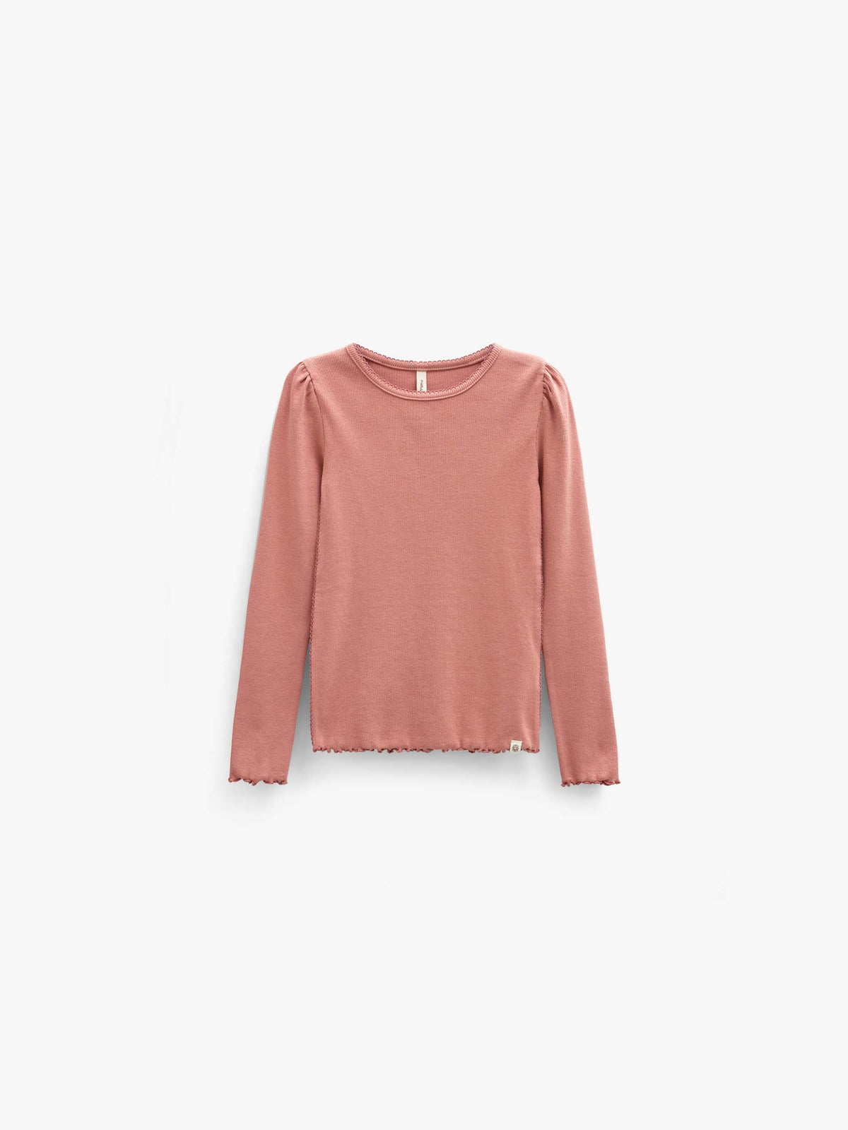 Ribbed Modal-Blend Long-Sleeve T-Shirt - Tween - Dusty Rose | 101560 Lottie