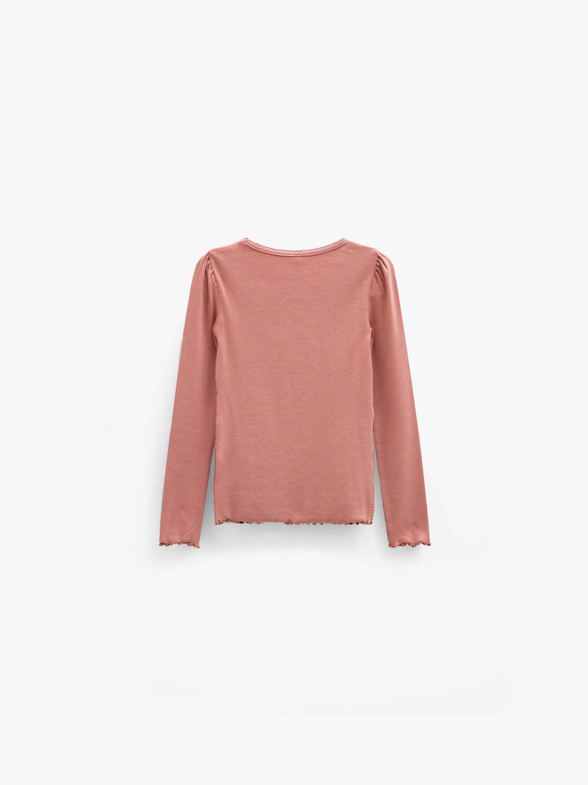 Ribbed Modal-Blend Long-Sleeve T-Shirt - Tween - Dusty Rose | 101560 Lottie