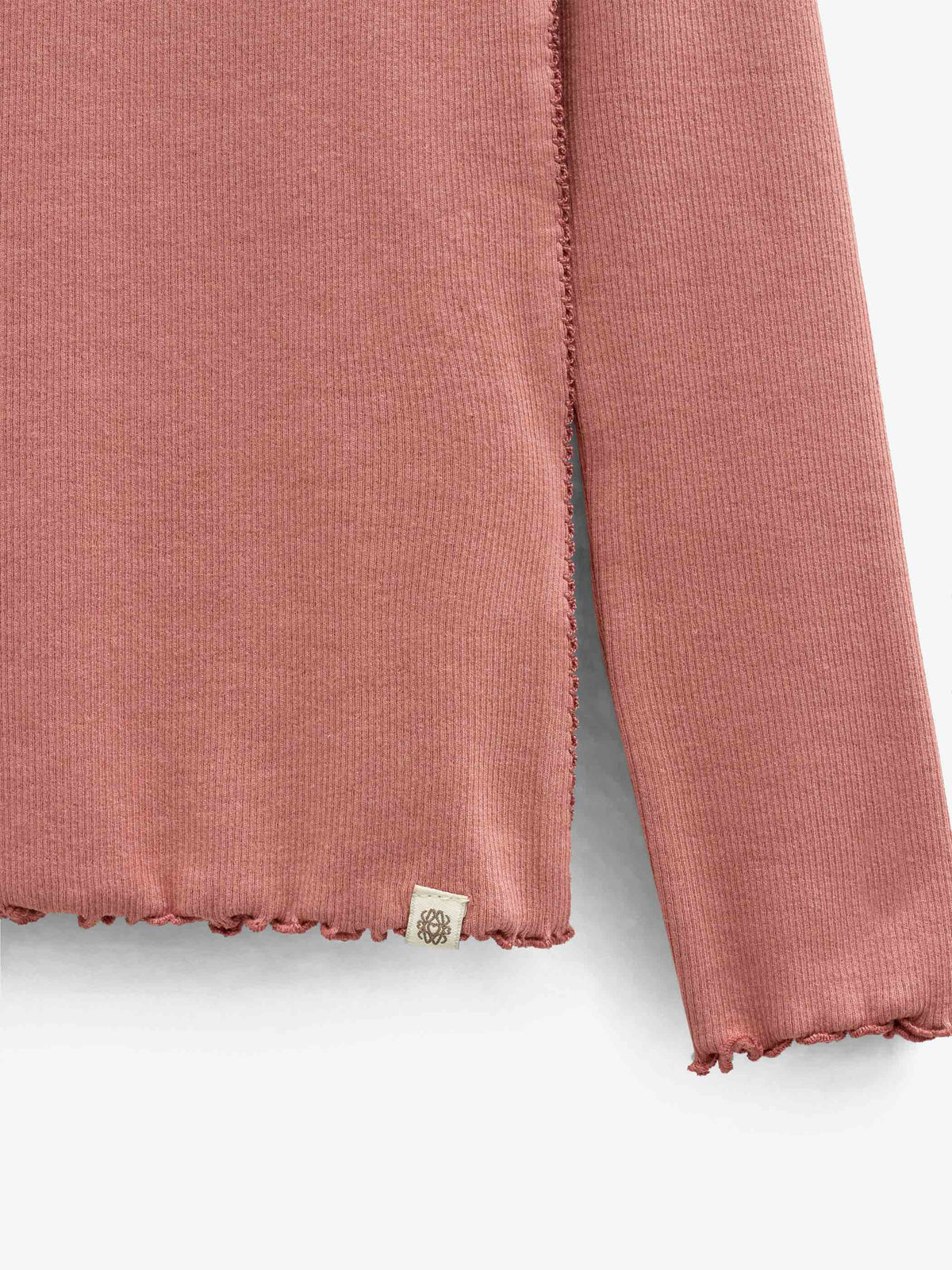 Ribbed Modal-Blend Long-Sleeve T-Shirt - Tween - Dusty Rose | 101560 Lottie