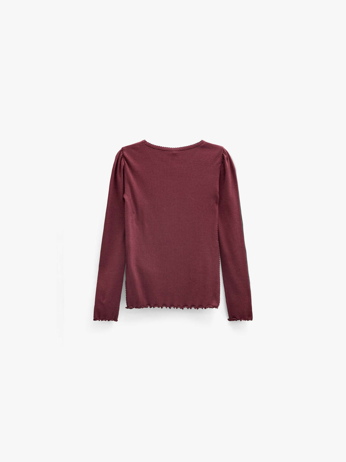 Ribbed Modal-Blend Long-Sleeve T-Shirt - Tween - Bordeaux | 101562 Lottie