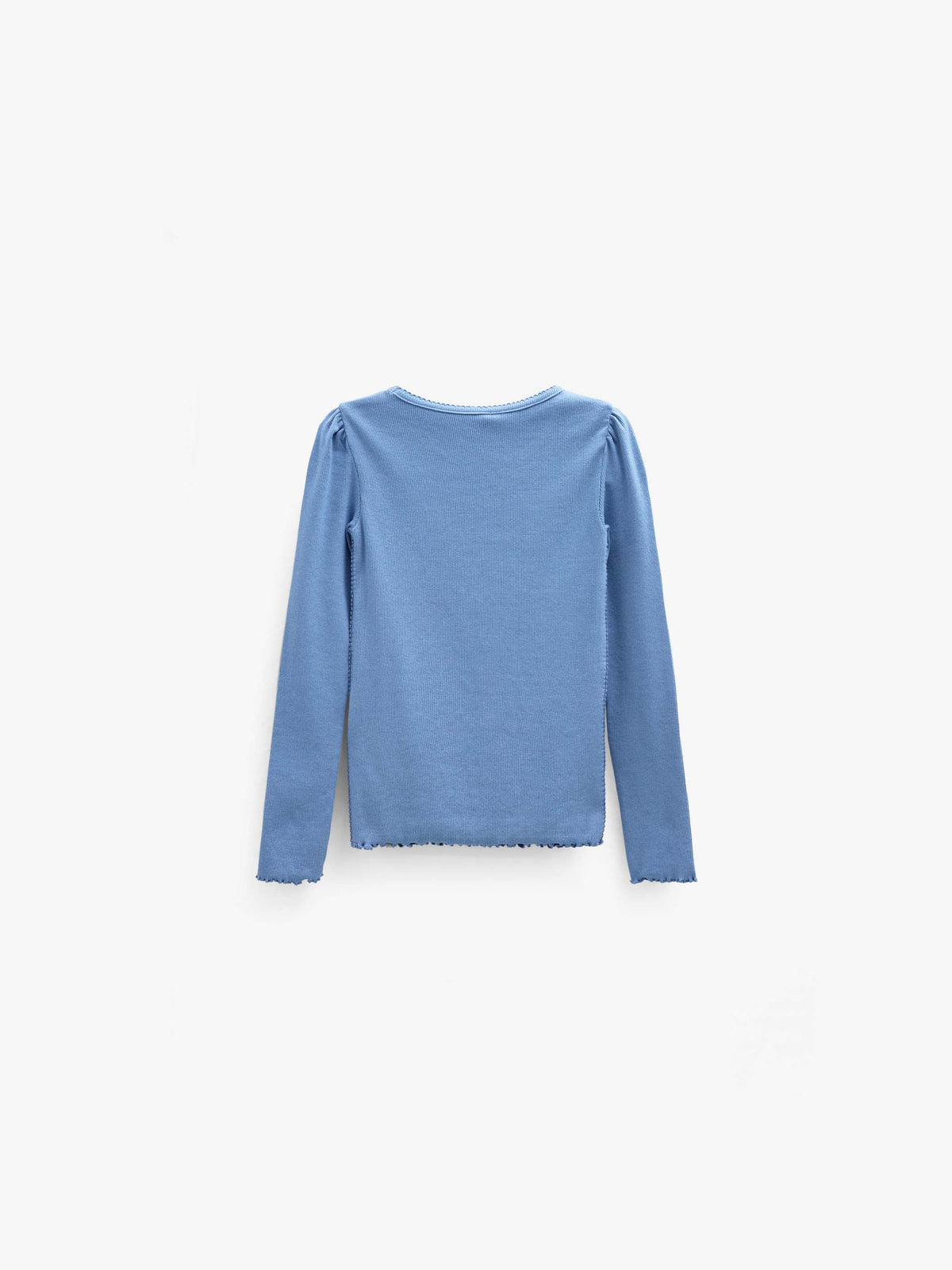 Ribbed Modal-Blend Long-Sleeve T-Shirt - Tween - Dusty Blue | 101564 Lottie