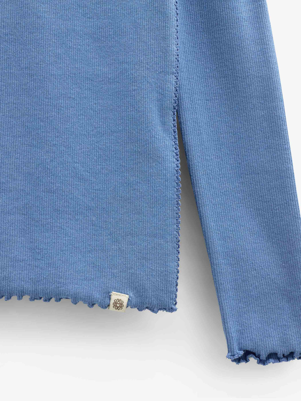 Ribbed Modal-Blend Long-Sleeve T-Shirt - Tween - Dusty Blue | 101564 Lottie