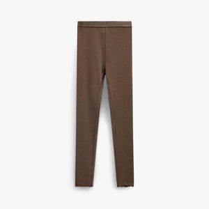 Ribbed Modal-Blend Leggings - Tween - Brown | 101566 Lottie