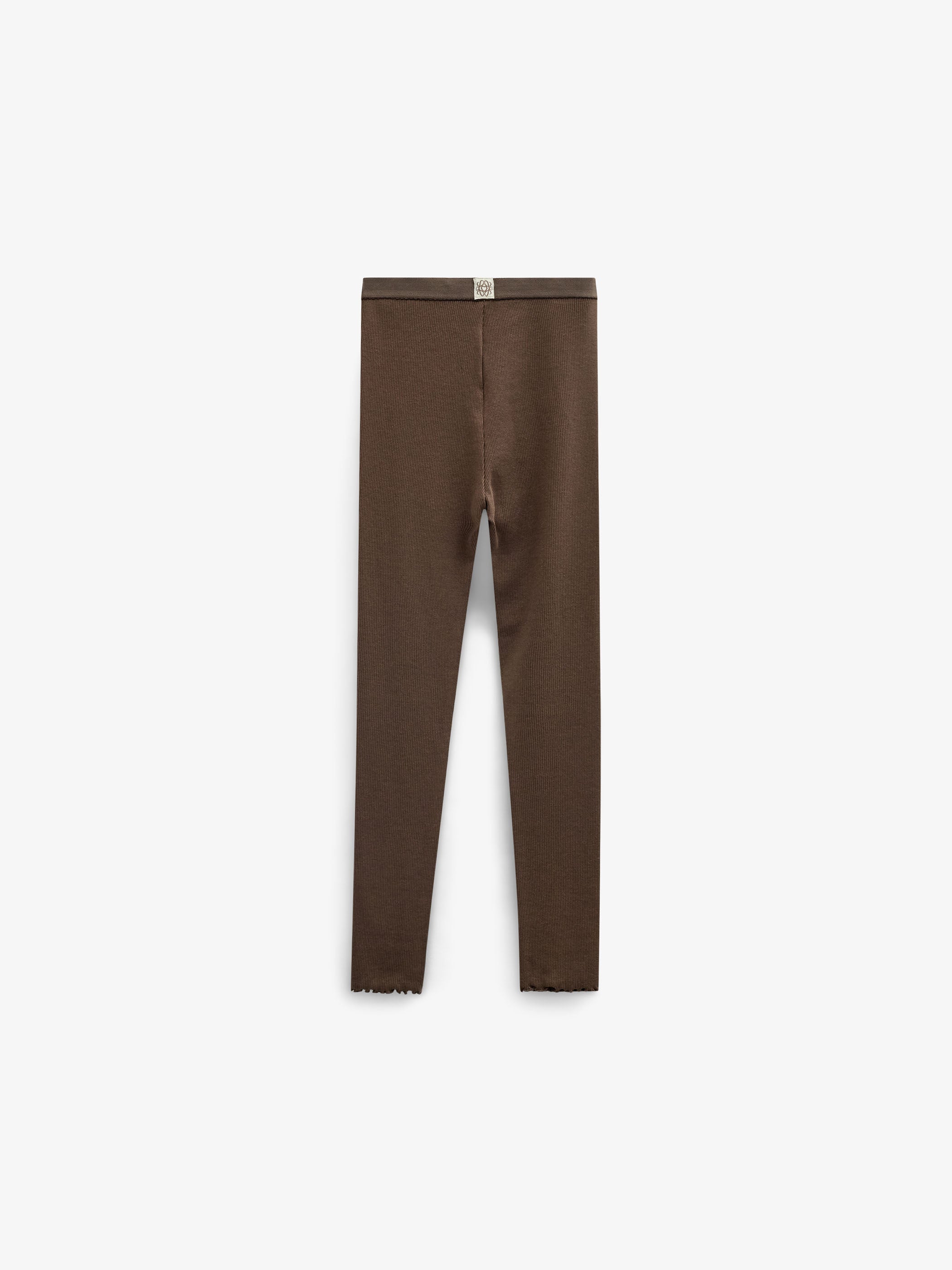 Ribbed Modal-Blend Leggings - Tween - Brown | 101566 Lottie