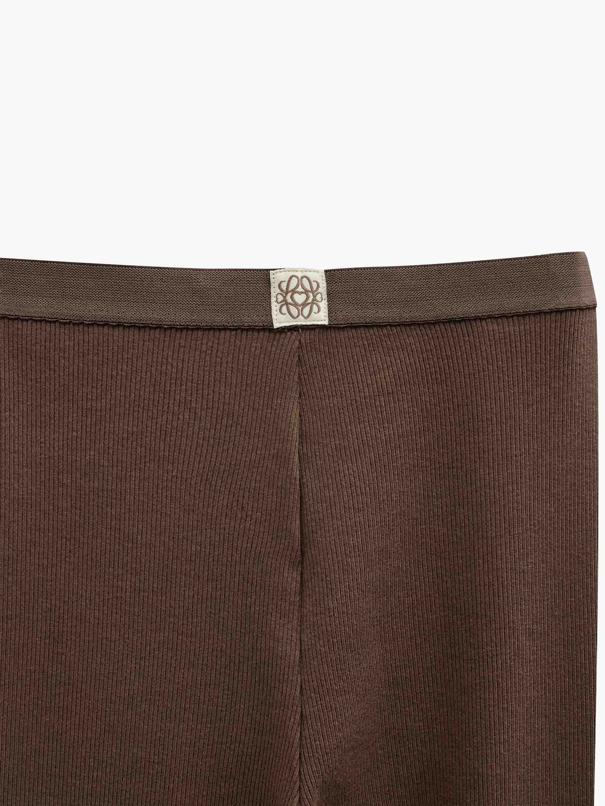 Ribbed Modal-Blend Leggings - Tween - Brown | 101566 Lottie