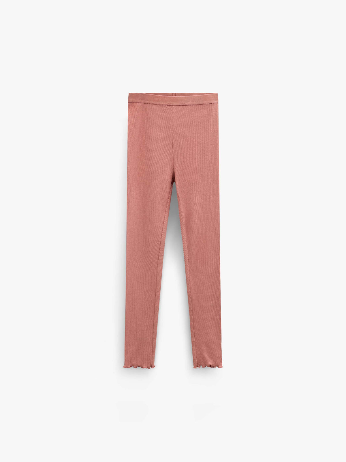 Ribbed Modal-Blend Leggings - Kids - Dusty Rose | 101567 Lottie