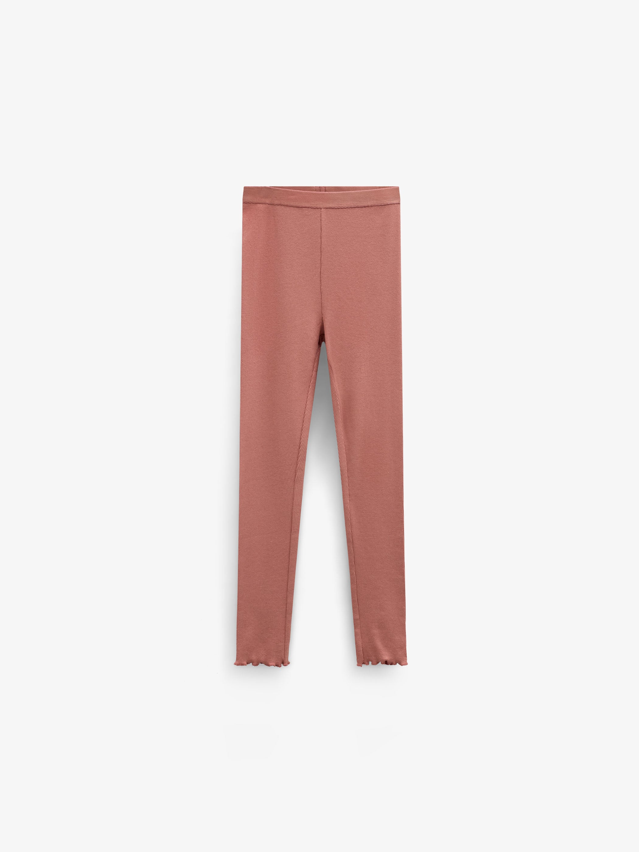 Ribbed Modal-Blend Leggings - Kids - Dusty Rose | 101567 Lottie