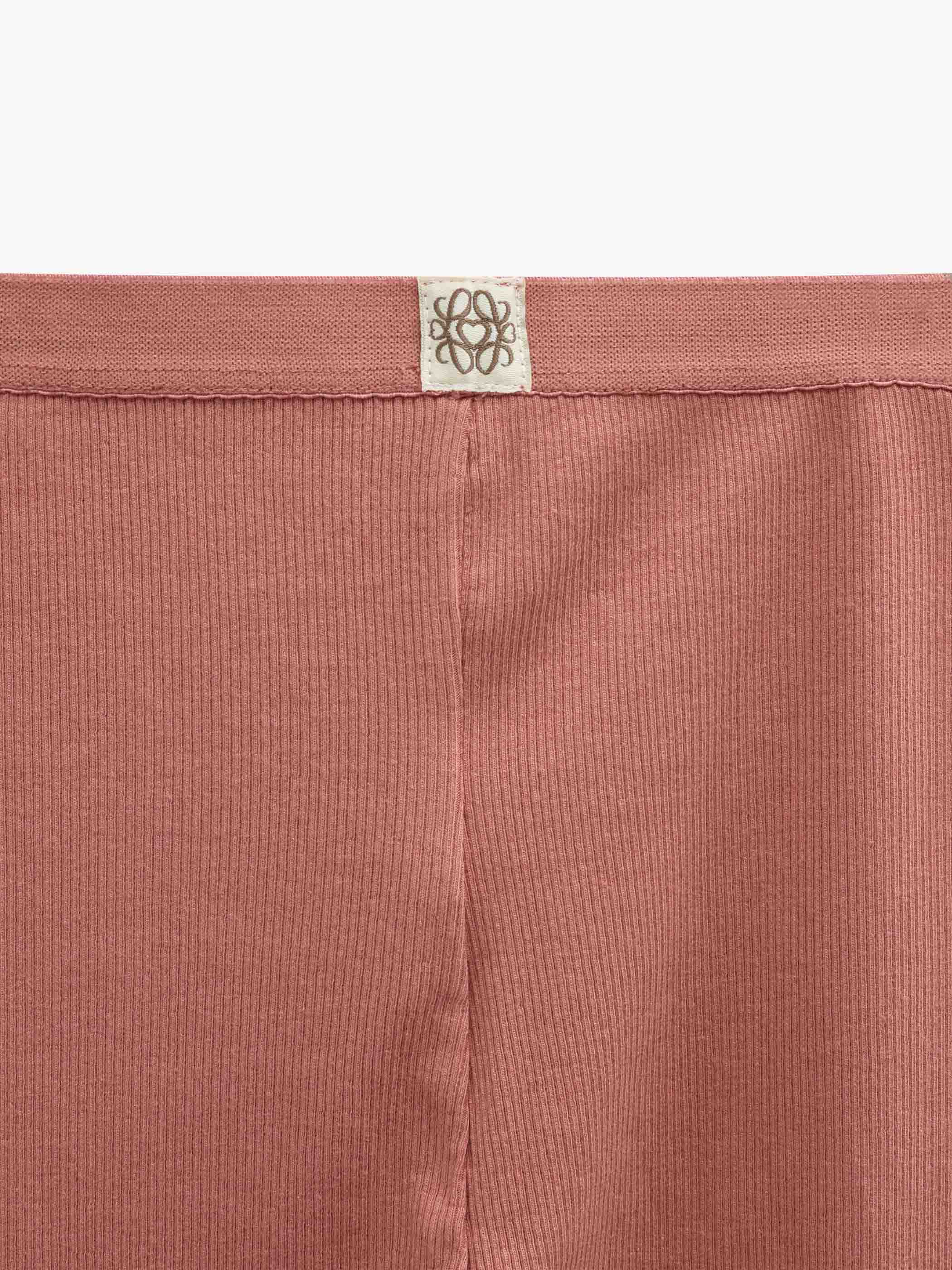 Ribbed Modal-Blend Leggings - Kids - Dusty Rose | 101567 Lottie