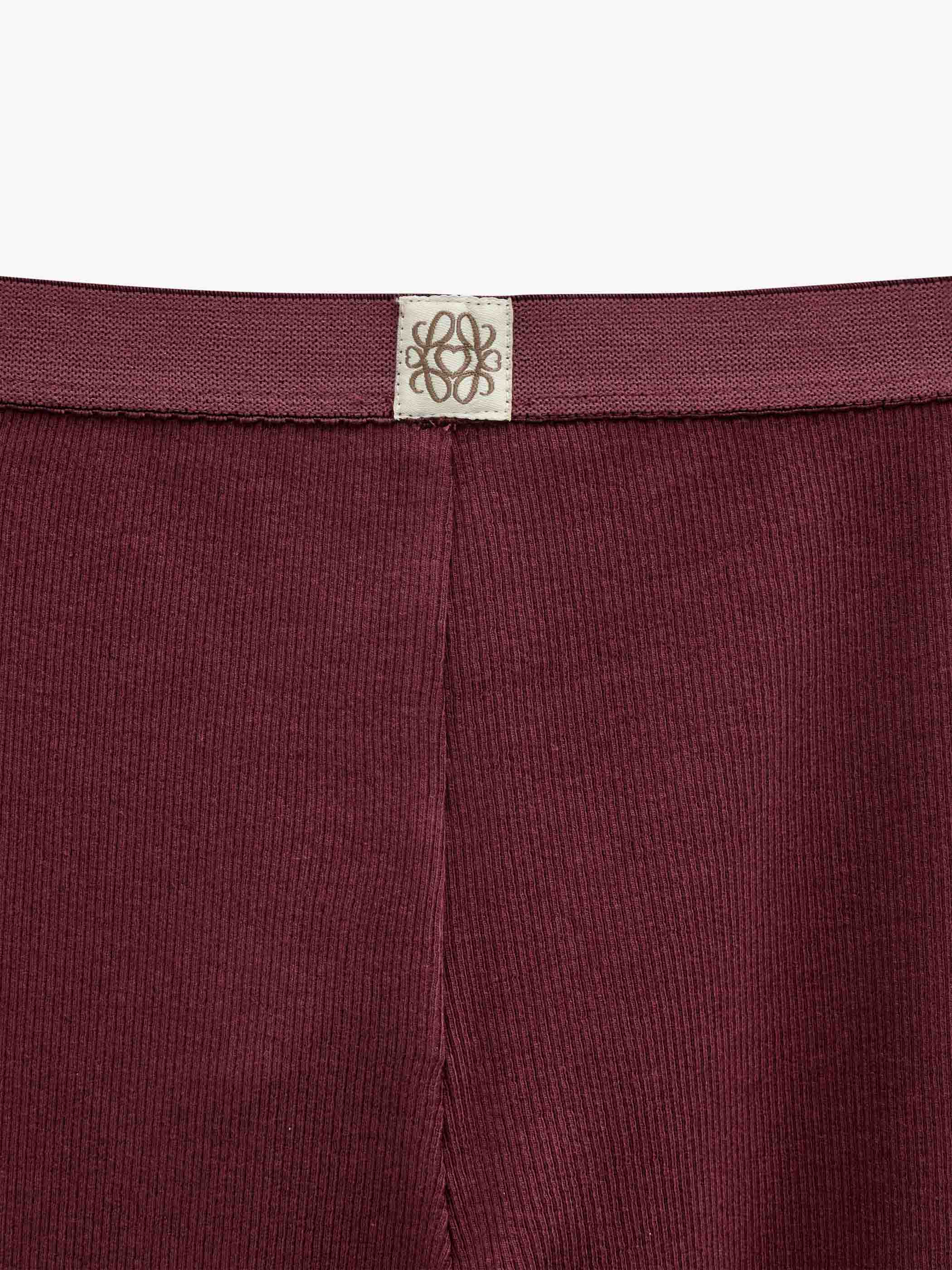 Ribbed Modal-Blend Leggings - Kids - Bordeaux | 101569 Lottie