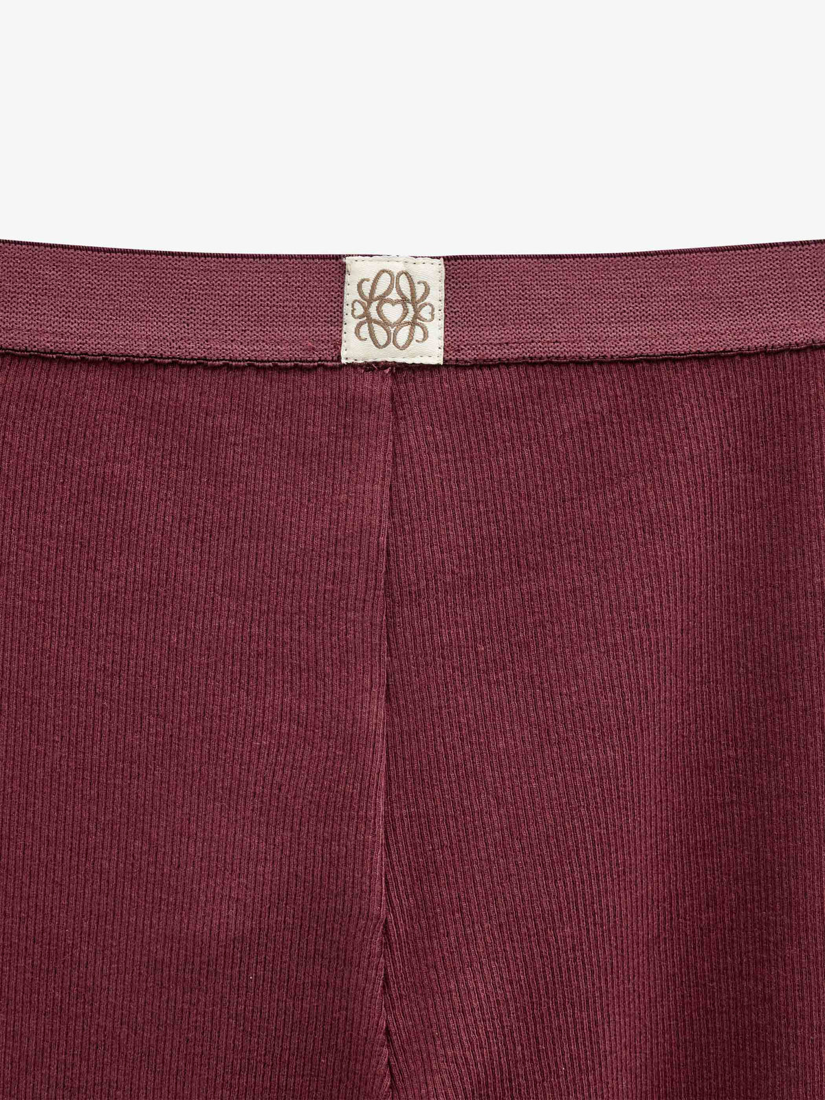 Ribbed Modal-Blend Leggings - Kids - Bordeaux | 101569 Lottie