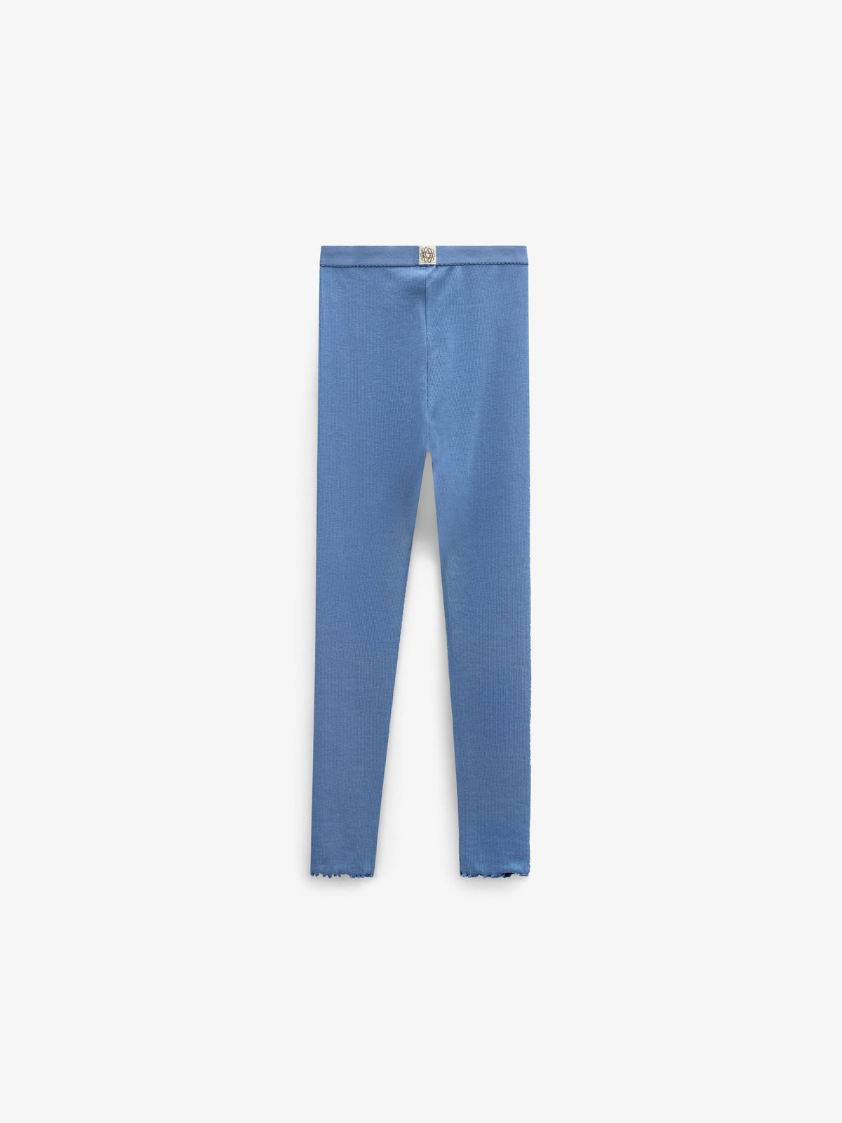 Ribbed Modal-Blend Leggings - Kids - Dusty Blue | 101571 Lottie