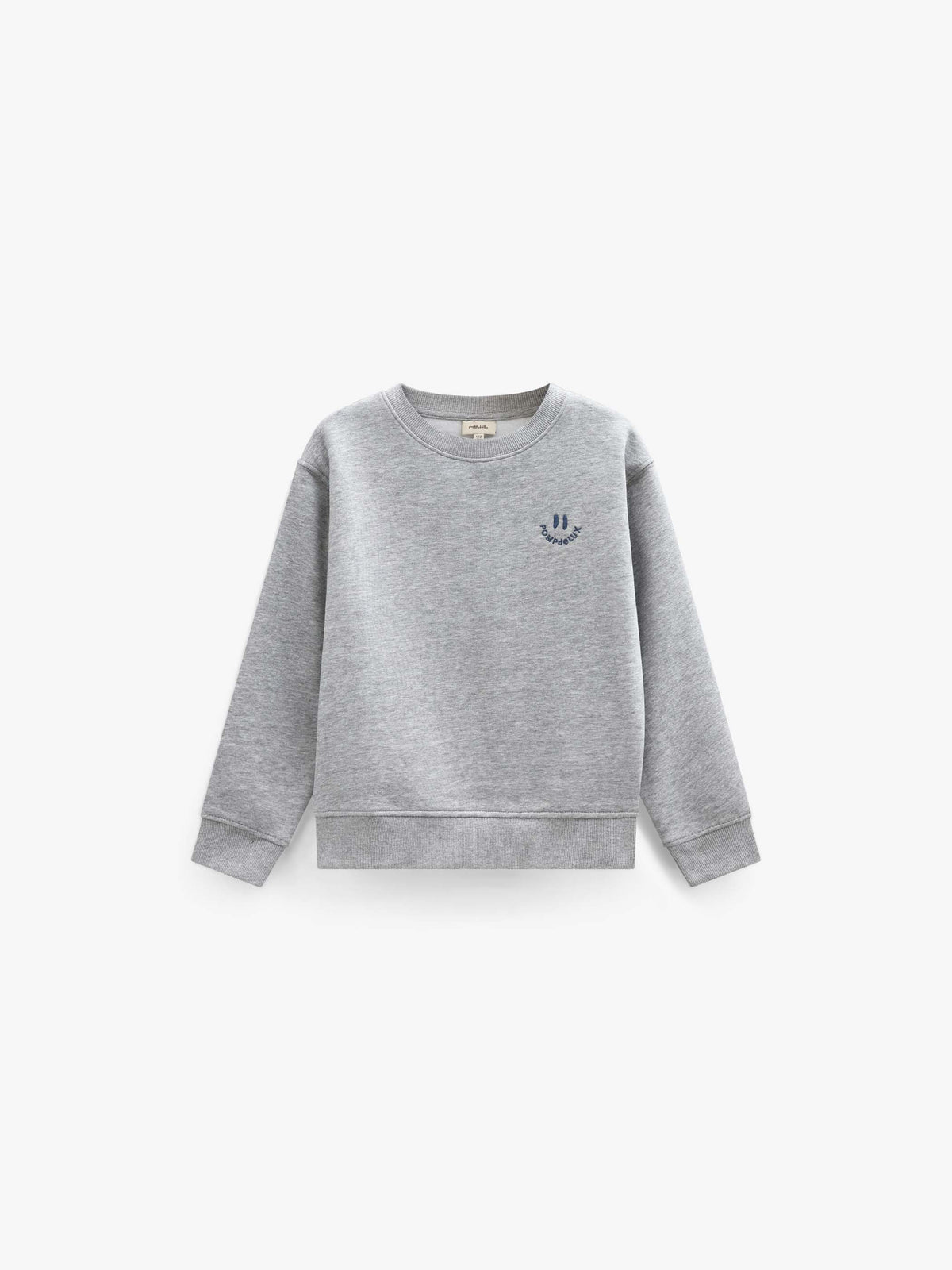 Smiley Crew Neck Sweatshirt - Kids - Grey Melange | 101577 Andrew