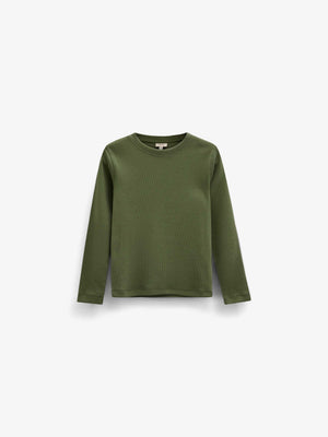Ribbed Long-Sleeve T-Shirt - Tween - Moss Green | 101600 Conrad