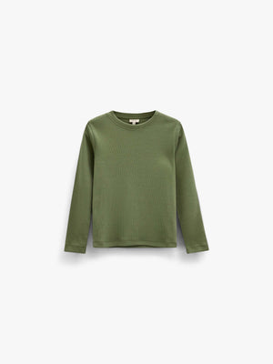 Ribbed Long-Sleeve T-Shirt - Tween - Moss Green | 101600 Conrad