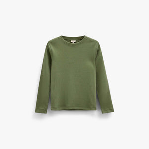 Ribbed Long-Sleeve T-Shirt - Kids - Moss Green | 101599 Conrad