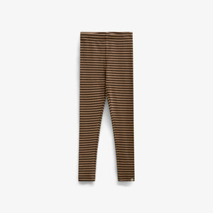 Striped Rib Leggings - Kids - Brown/Light Brown | 101610 Gloria