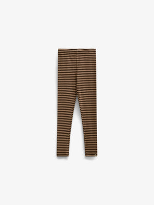 Striped Rib Leggings - Kids - Brown/Light Brown | 101610 Gloria
