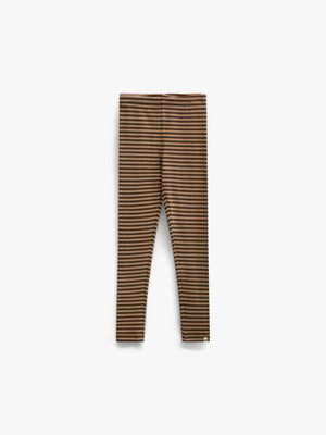 Striped Rib Leggings - Kids - Brown/Light Brown | 101610 Gloria