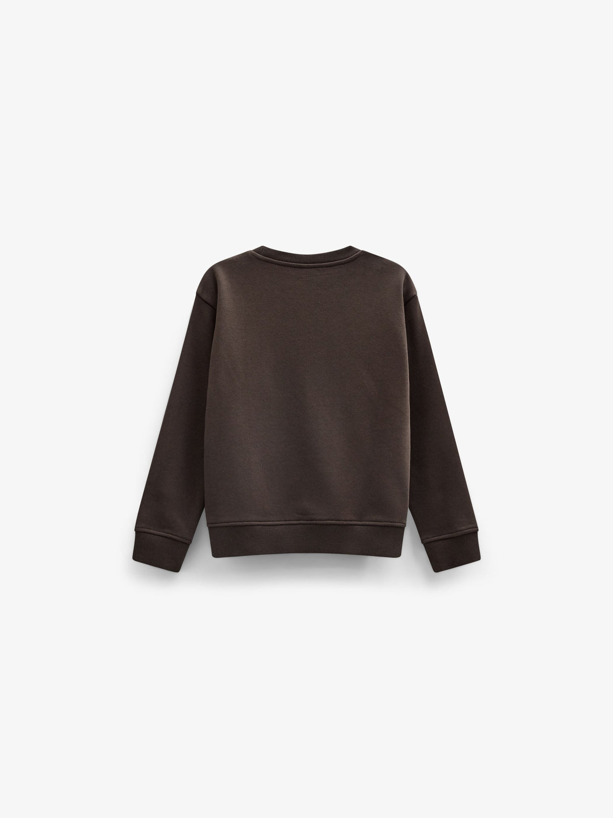 Front Print Crew Neck Sweatshirt - Tween - Dark Brown | 101623 Joel