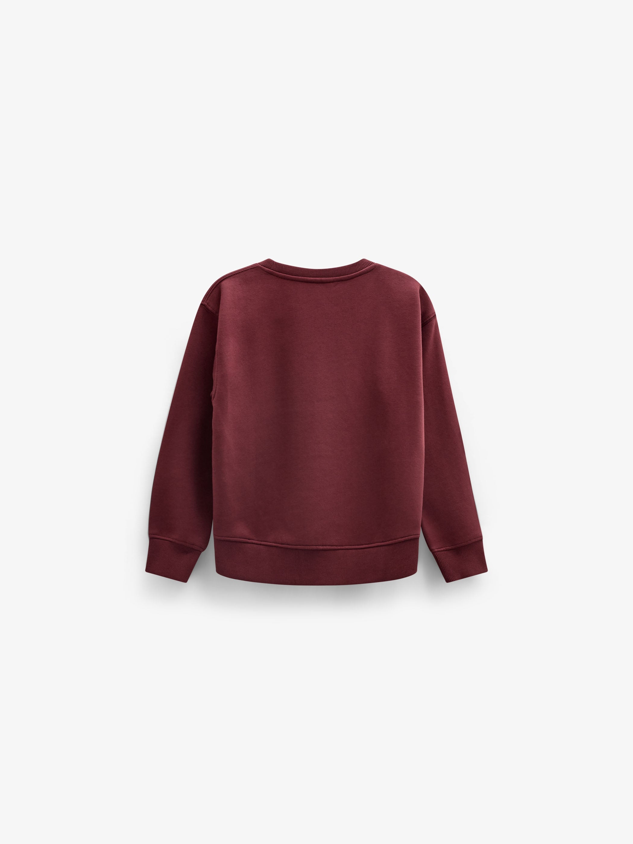 Rib Detail Sweatshirt - Tween - Bordeaux | 101625 Zoe