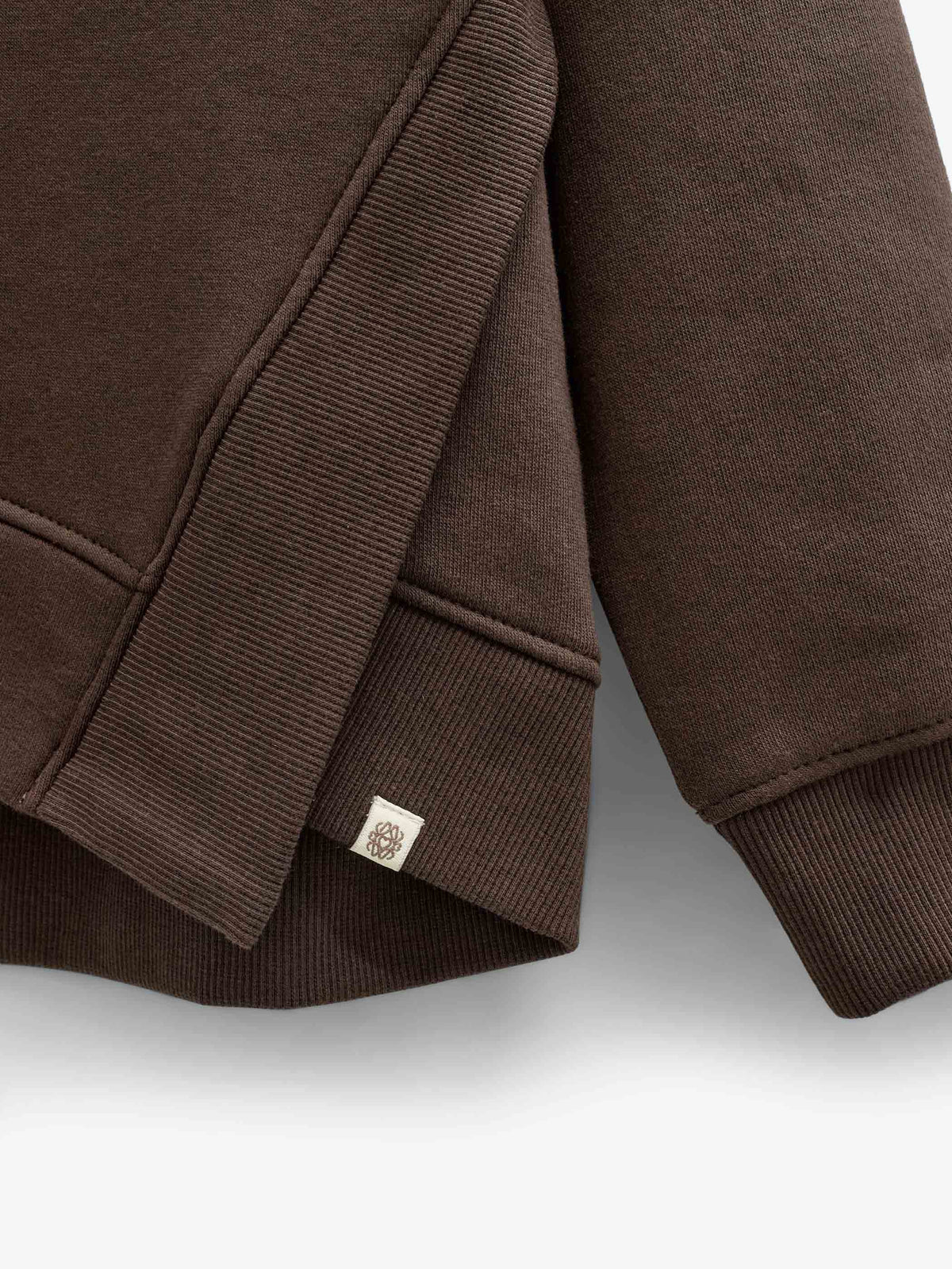 Rib Detail Sweatshirt - Tween - Dark Brown | 101627 Zoe