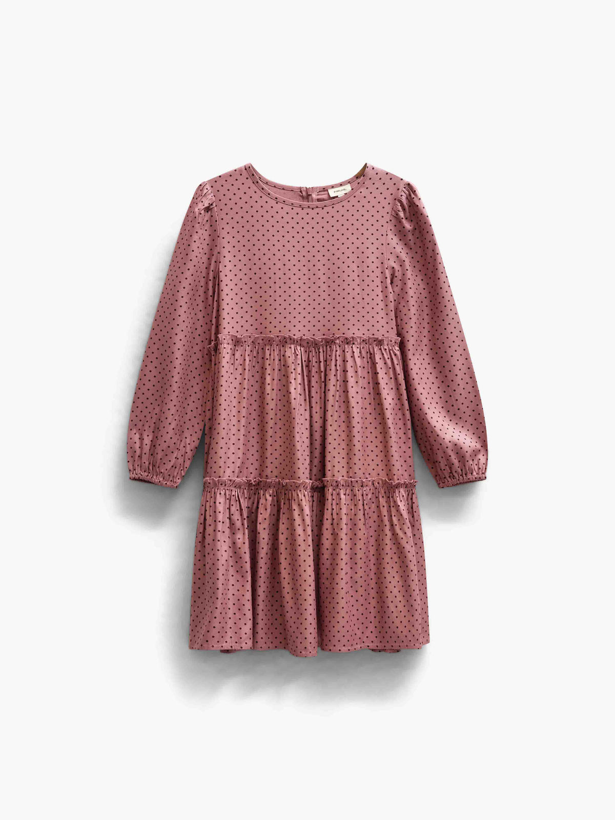 Dotted Viscose Midi Dress - Tween - Dusty Rose/Bordeaux | 101657 Feline