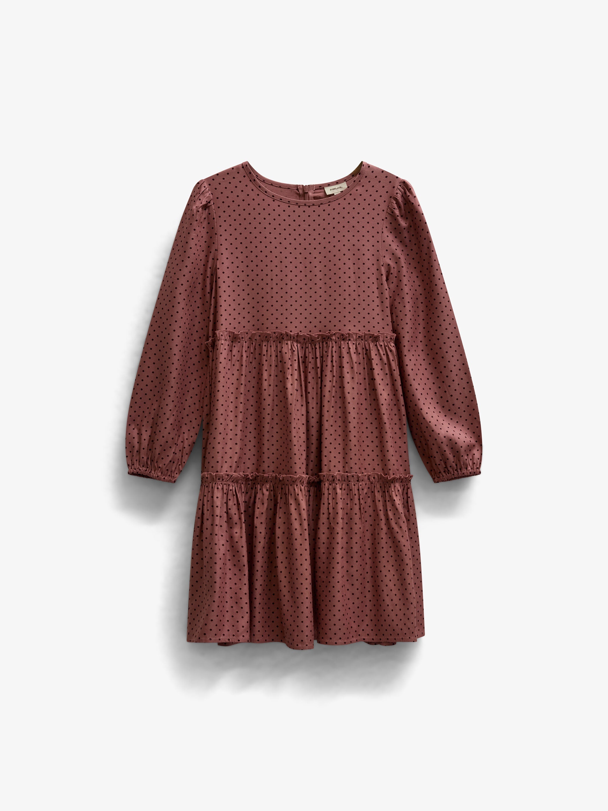 Dotted Viscose Midi Dress - Tween - Dusty Rose/Bordeaux | 101657 Feline