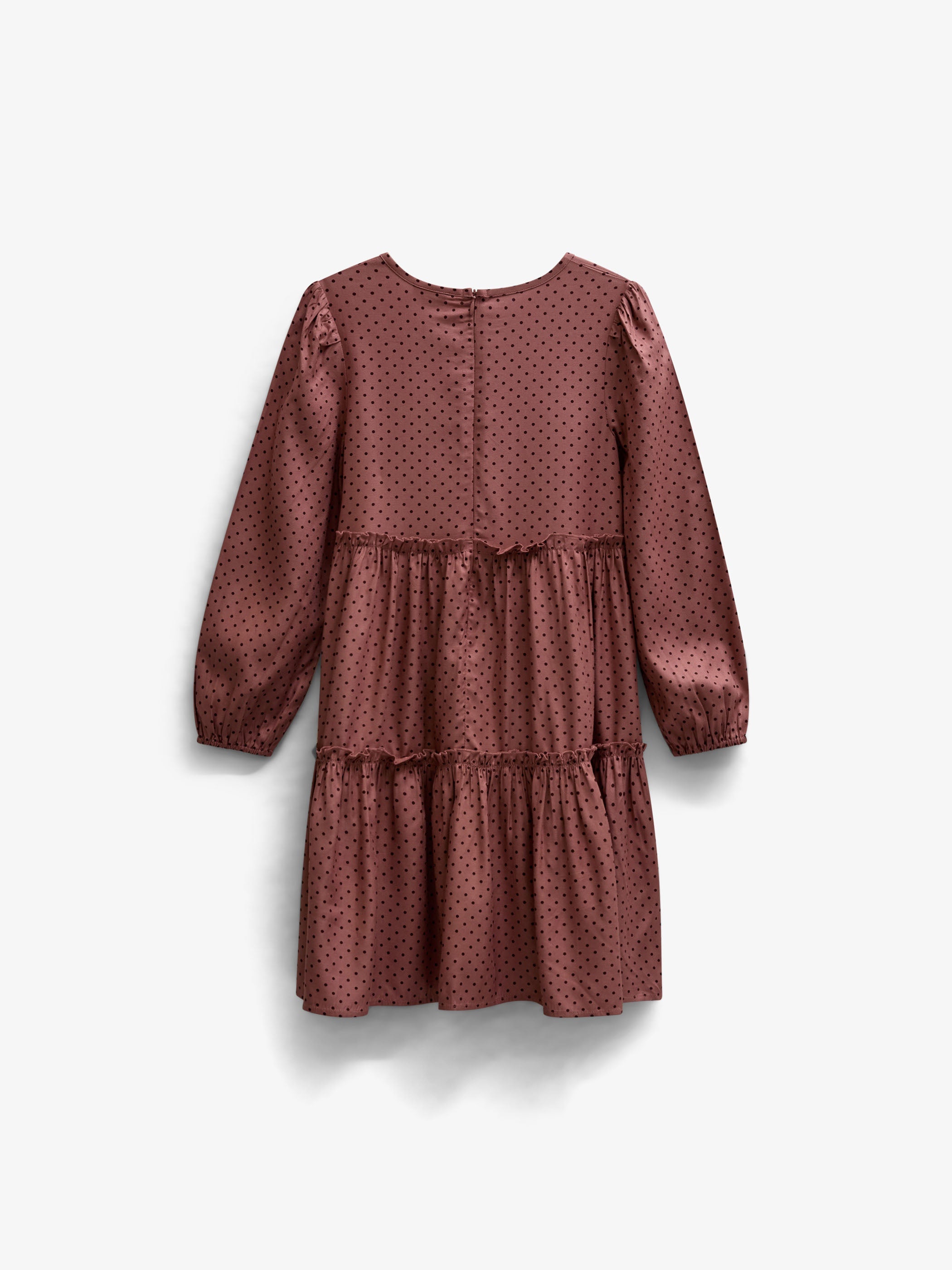 Dotted Viscose Midi Dress - Tween - Dusty Rose/Bordeaux | 101657 Feline