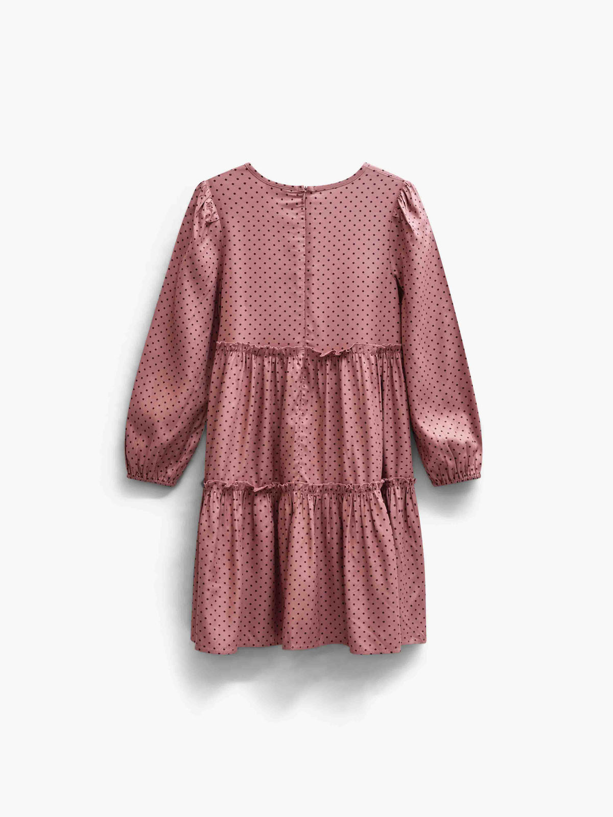 Dotted Viscose Midi Dress - Tween - Dusty Rose/Bordeaux | 101657 Feline