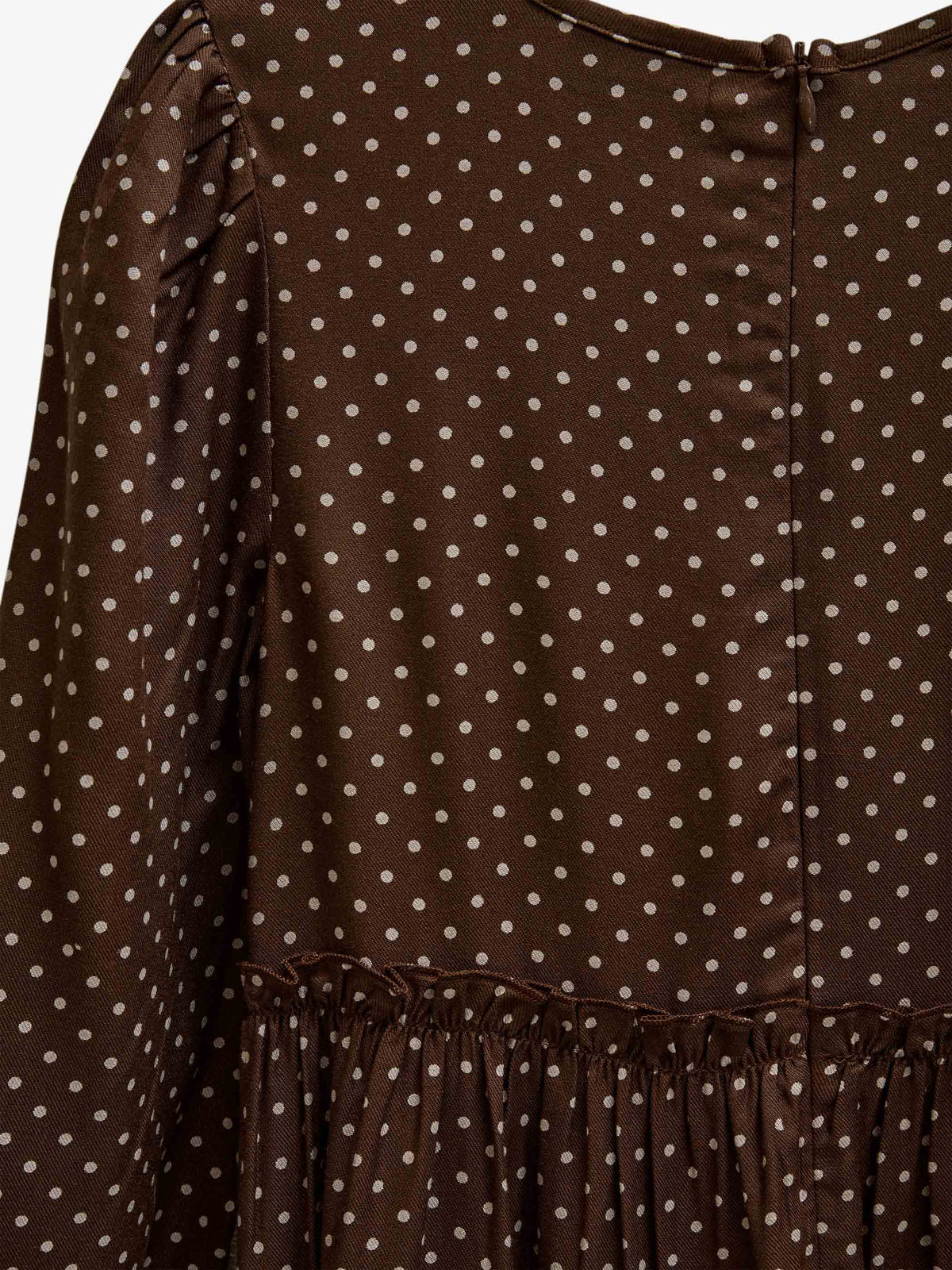 Dotted Viscose Midi Dress - Tween - Brown/Offwhite | 101658 Feline