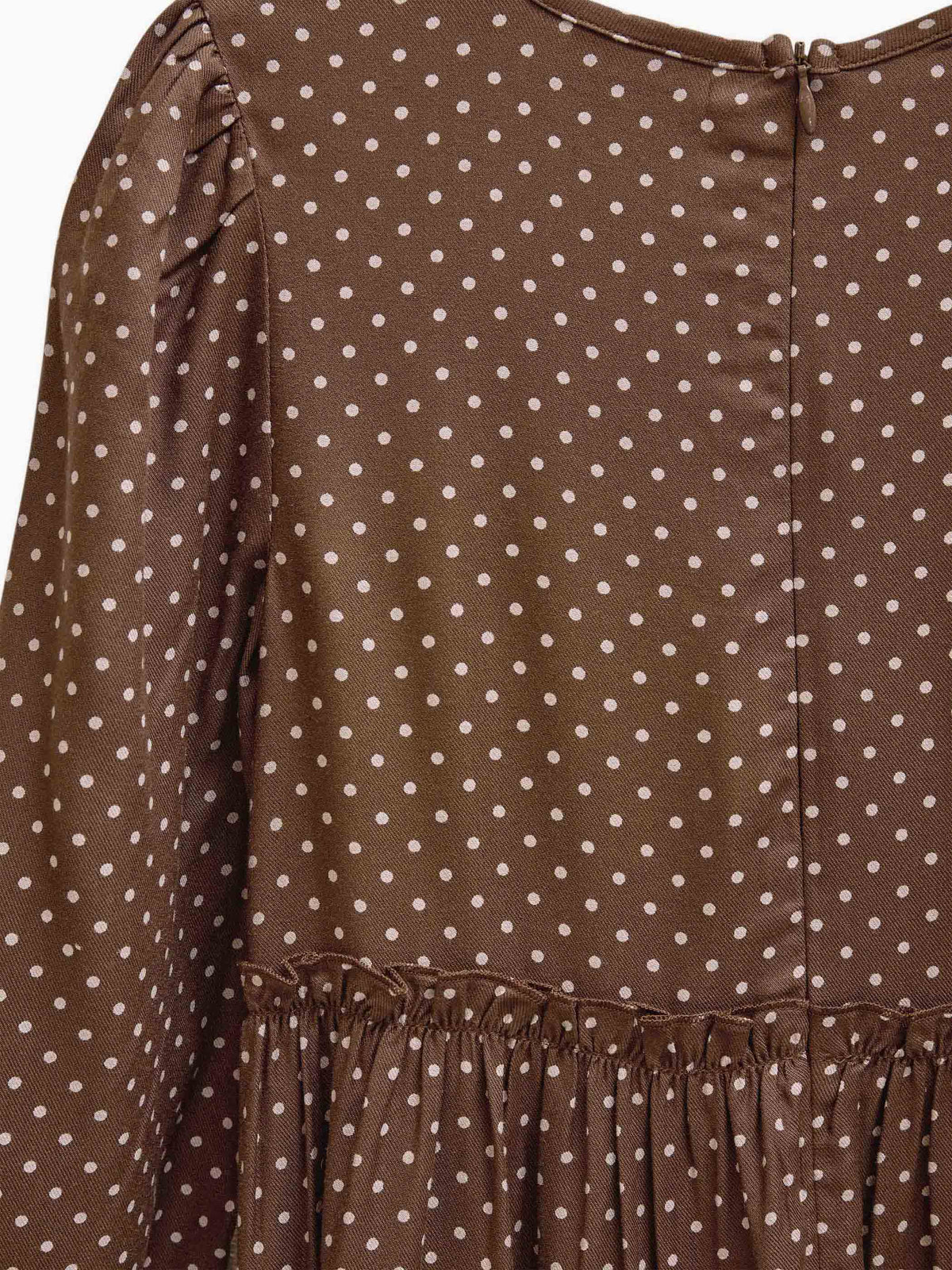 Dotted Viscose Midi Dress - Tween - Brown/Offwhite | 101658 Feline