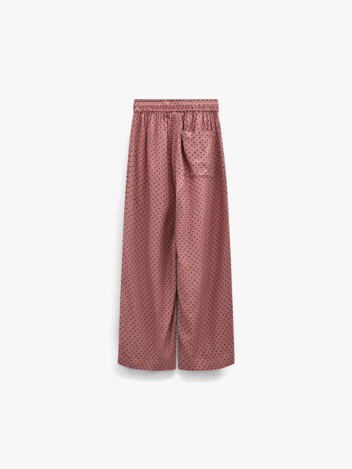 Dotted Wide-Leg Viscose Trousers - Tween - Dusty Rose/Bordeaux | 101659 Feline