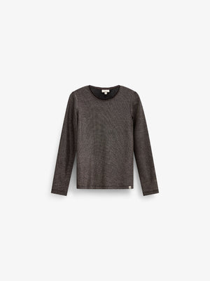 Long-Sleeve Lurex T-Shirt - Tween - Dark Brown | 101664 Helen