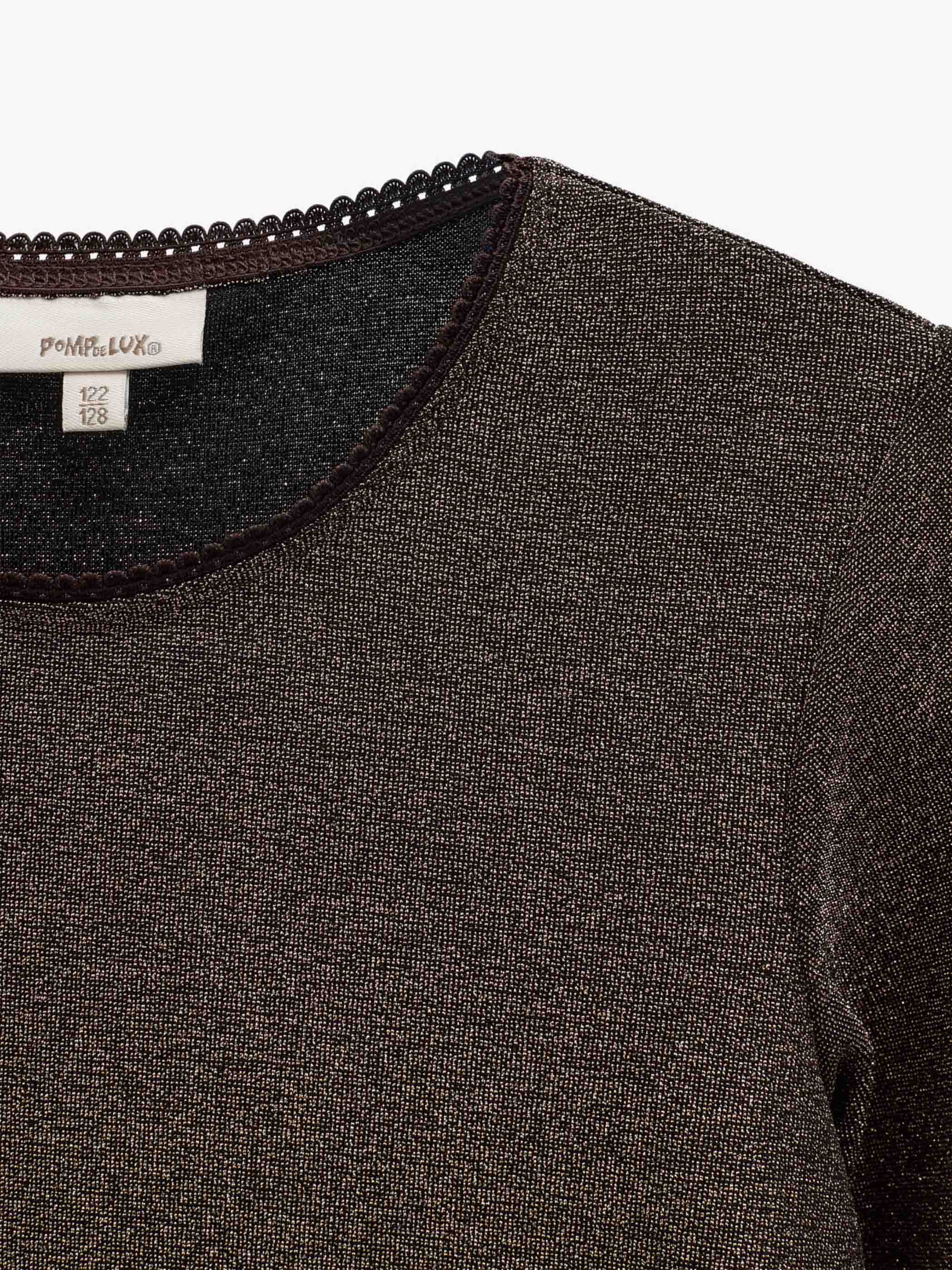 Long-Sleeve Lurex T-Shirt - Tween - Dark Brown | 101664 Helen