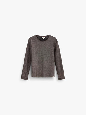 Long-Sleeve Lurex T-Shirt - Tween - Dark Brown | 101664 Helen