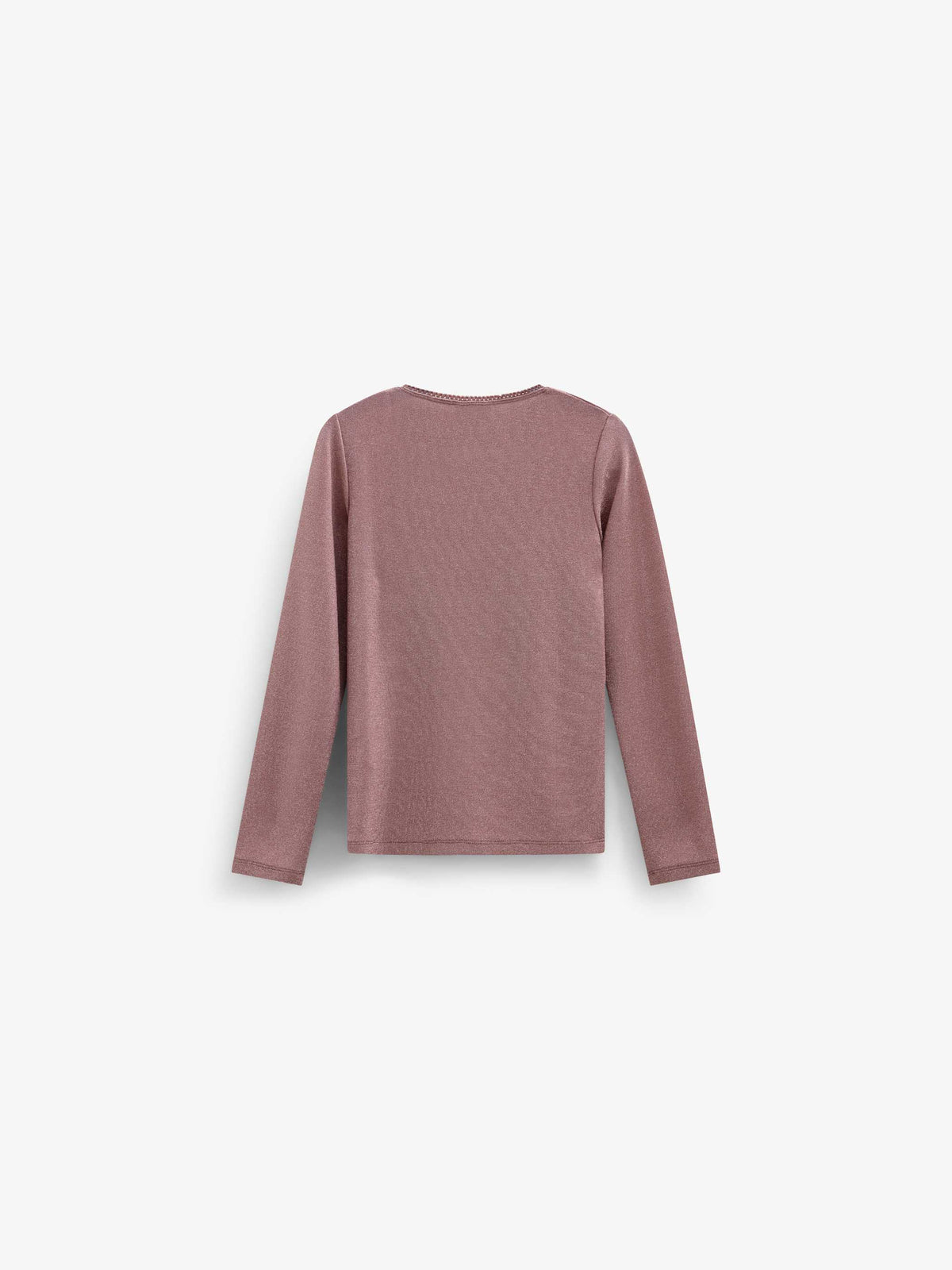 Long-Sleeve Lurex T-Shirt - Tween - Dusty Rose | 101666 Helen