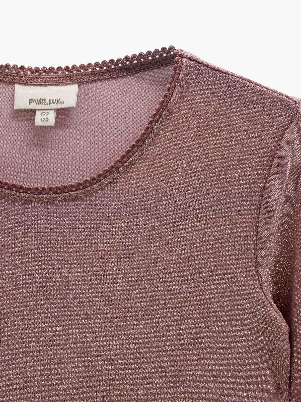 Long-Sleeve Lurex T-Shirt - Tween - Dusty Rose | 101666 Helen