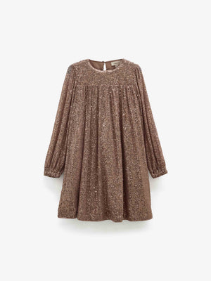 Sequin Dress - Kids - Light Brown | 101675 Amber