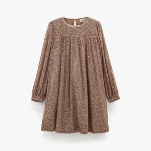 Sequin Dress - Kids - Light Brown | 101675 Amber
