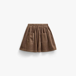 Corduroy Patch Pocket Skirt - Tween - Brown | 101680 Greta