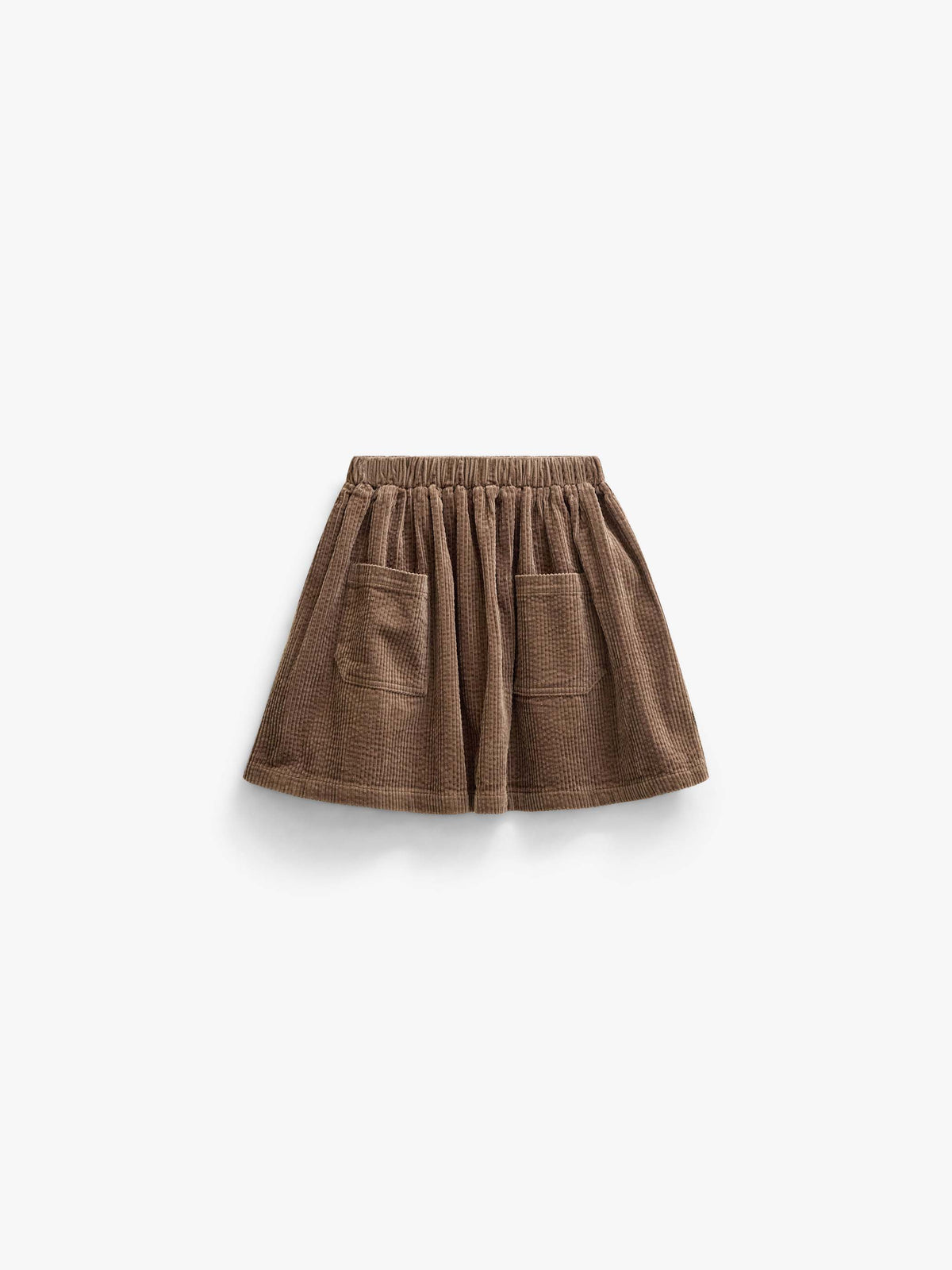 Corduroy Patch Pocket Skirt - Tween - Brown | 101680 Greta