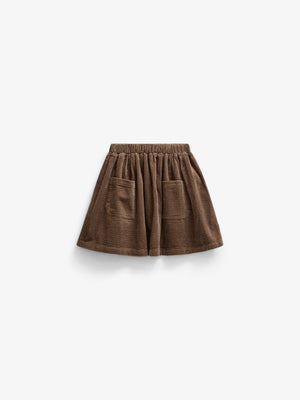 Corduroy Patch Pocket Skirt - Tween - Brown | 101680 Greta