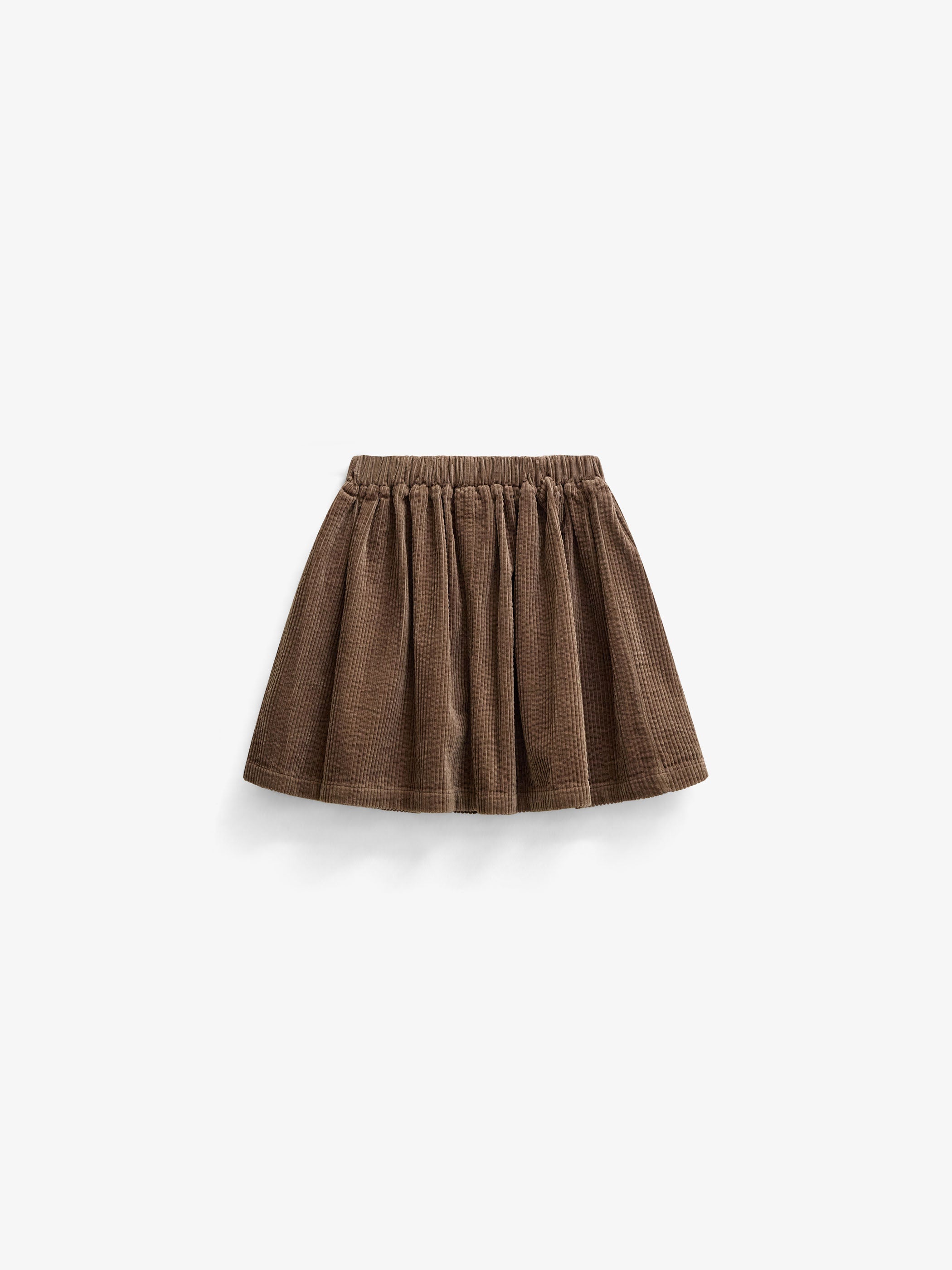 Corduroy Patch Pocket Skirt - Tween - Brown | 101680 Greta