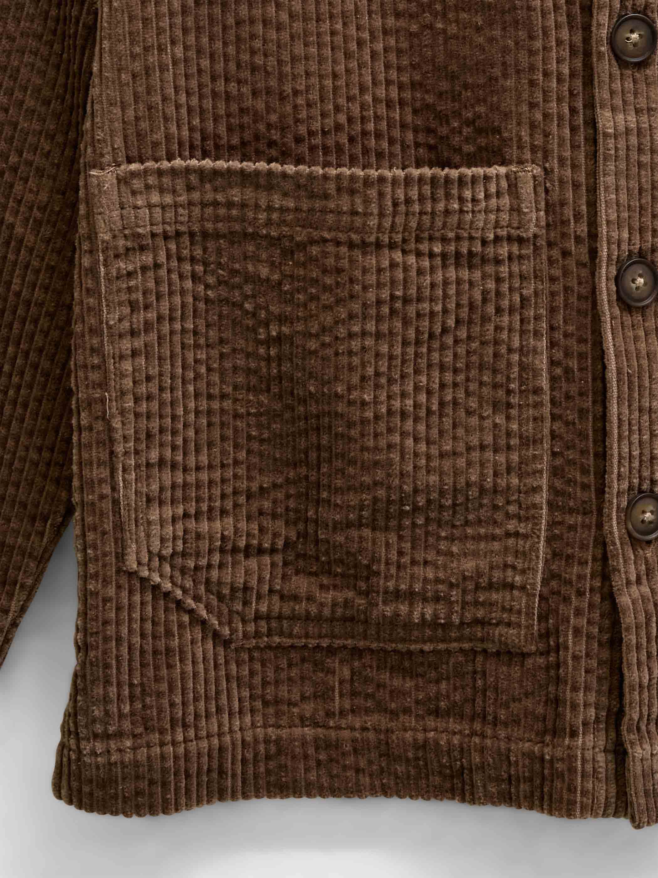 Corduroy Overshirt with Oversized Pockets - Tween - Brown | 101682 Greta