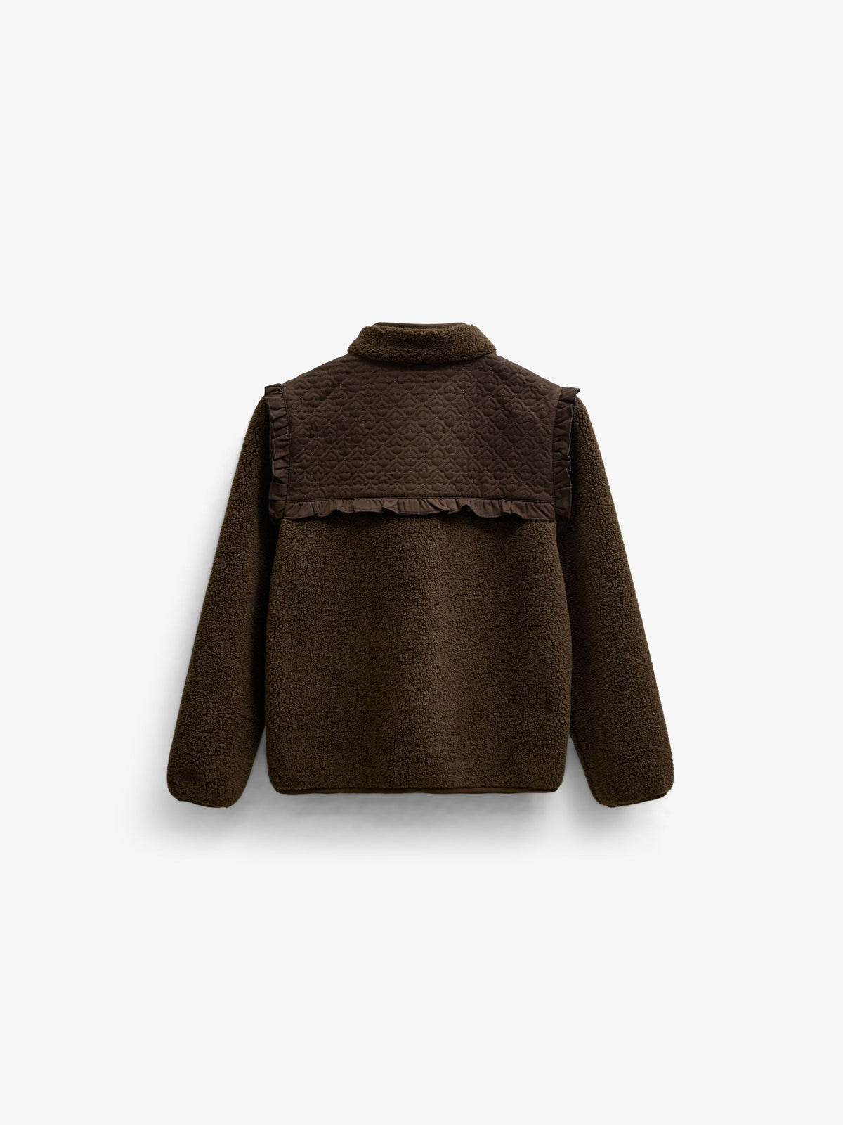 Quilted Yoke Teddy Jacket - Kids - Dark Brown | 101683 Hailey