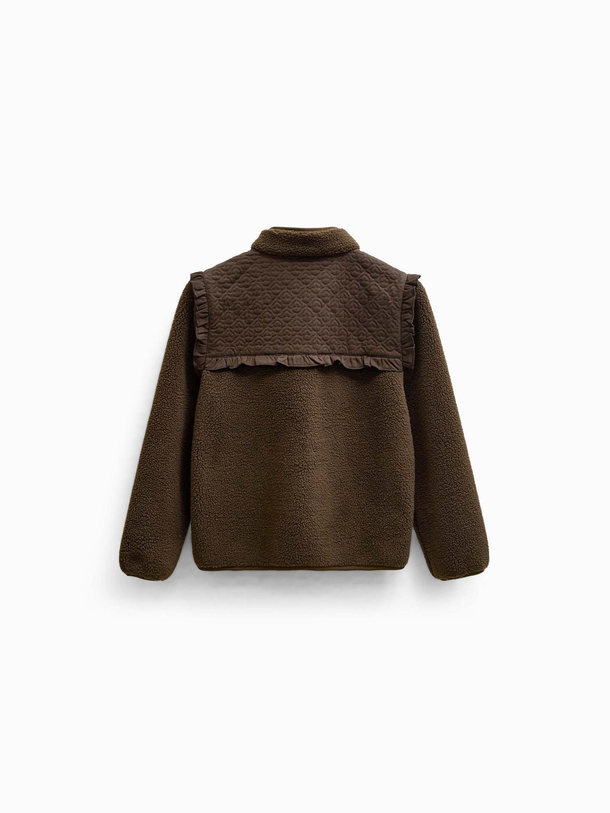 Quilted Yoke Teddy Jacket - Tween - Dark Brown | 101684 Hailey