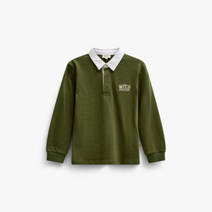 Long-Sleeve Jersey Polo - Tween - Moss Green | 101692 Ruben