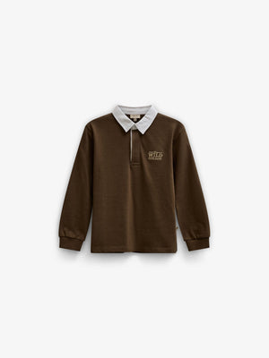 Long-Sleeve Jersey Polo - Tween - Dark Brown | 101694 Ruben
