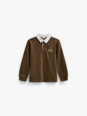Long-Sleeve Jersey Polo - Tween - Dark Brown | 101694 Ruben